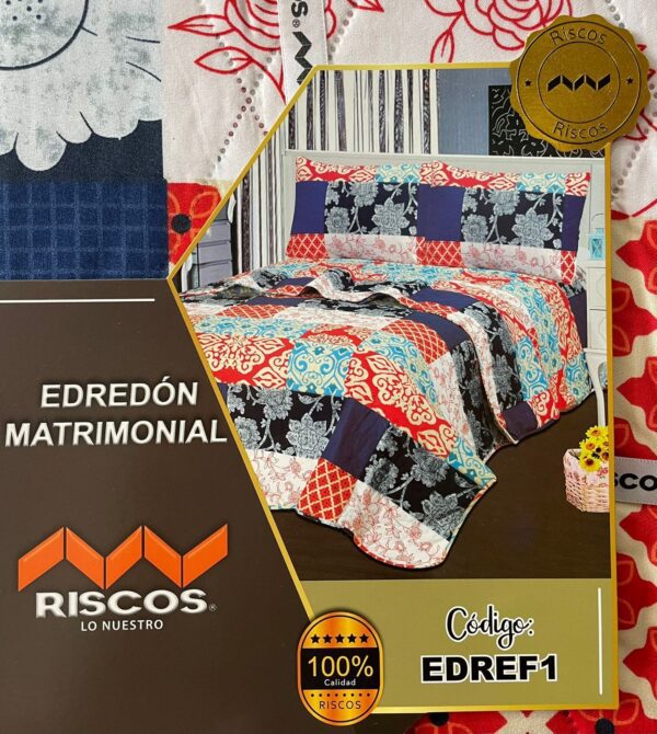 Edredón Full Doble Cara Riscos 3 Piezas - Image 8