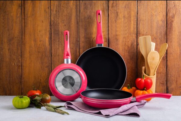 Juego de Sartenes DYFLON Color Rosado (20, 24, 28 CM)