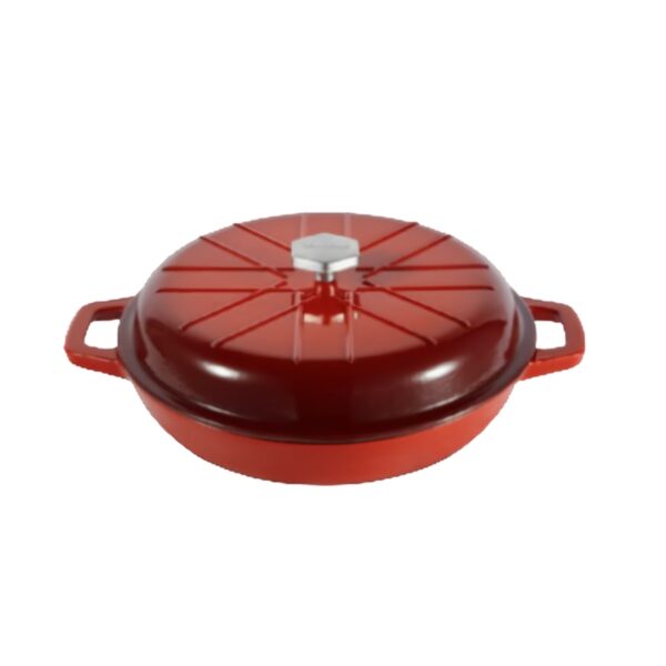 Olla FORNO BAJA Con Tapa (28CM) Color Rojo