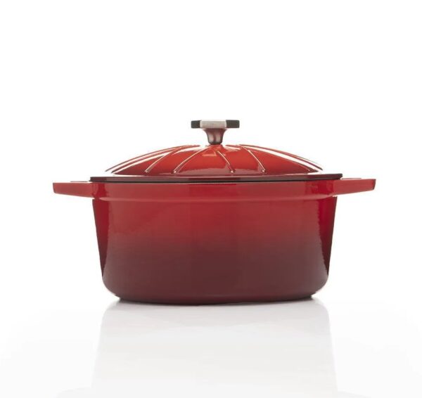 Olla FORNO Baja con Tapa (24 cm) – Color Rojo