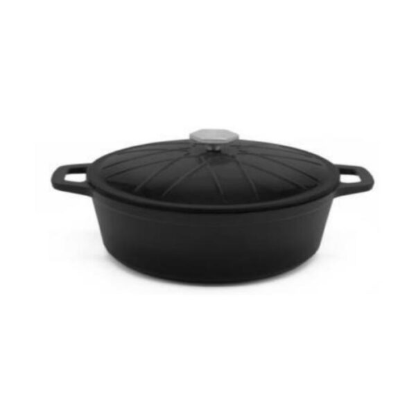 Olla FORNO Baja con Tapa (28 cm) – Color Negro